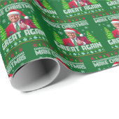 Grappig Trump Kerstcadeau Inpakpapier (Rol Hoek)