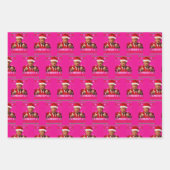 Grappig Trump Kerstman Hoed Vrolijk Kerst Lelijk C Inpakpapier Vel (Voorkant)