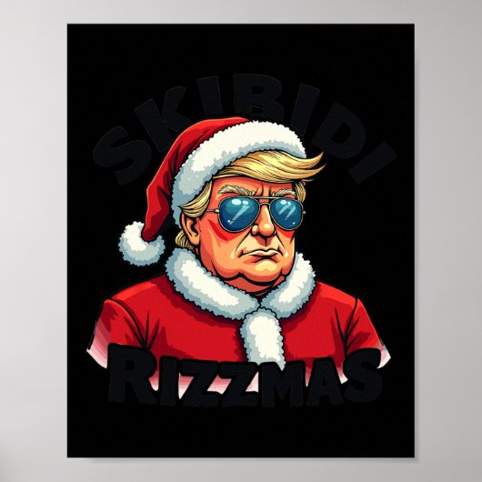 Grappig Trump Kerstman Trump Skibidi Ri Poster (Voorkant)