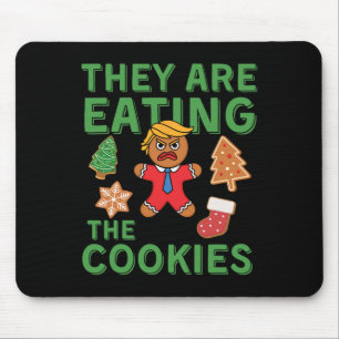 Grappig Trump Kerstmis - ze eten het koekje Muismat