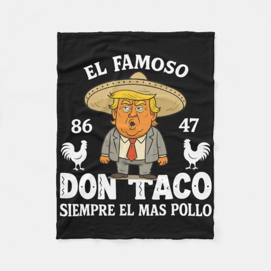 Grappig Trump Kipt Altijd Me Out Me Let's Go Taco Fleece Deken (Voorkant)