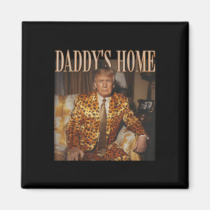 Grappig Trump Leopard Daddys Home, Trump 2024 Magneet