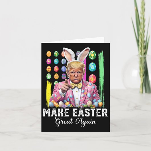 Grappig Trump maakt Pasen weer geweldig Bunny Hunt Kaart (Voorkant)