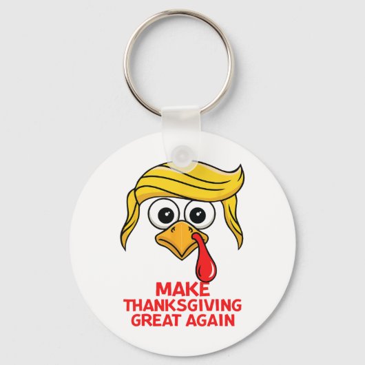 Grappig Trump maakt Thanksgiving weer geweldig Tur Sleutelhanger (Voorkant)