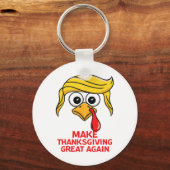 Grappig Trump maakt Thanksgiving weer geweldig Tur Sleutelhanger (Voorkant)