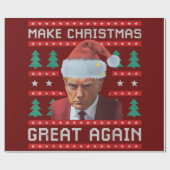 Grappig Trump Make Christmas Great Again Mok Shot Cadeaupapier (Vlak)