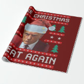 Grappig Trump Make Christmas Great Again Mok Shot Cadeaupapier (Uitgerold)
