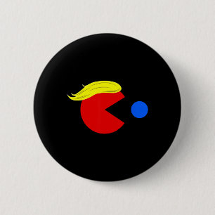 Grappig Trump Man 2024 PAC T-shirt - Trump Man NE  Ronde Button 5,7 Cm