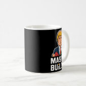 Grappig Trump Master Builder Building Blocks Gift Koffiemok (Voorkant rechts)