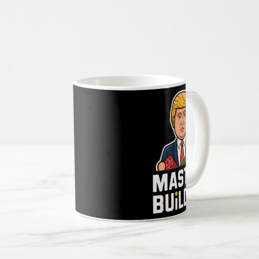 Grappig Trump Master Builder Building Blocks Gift Koffiemok (Voorkant rechts)