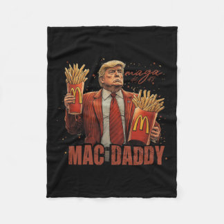 Grappig Trump Mcdon 2024 Fastfood Mac Daddy Hambur Fleece Deken