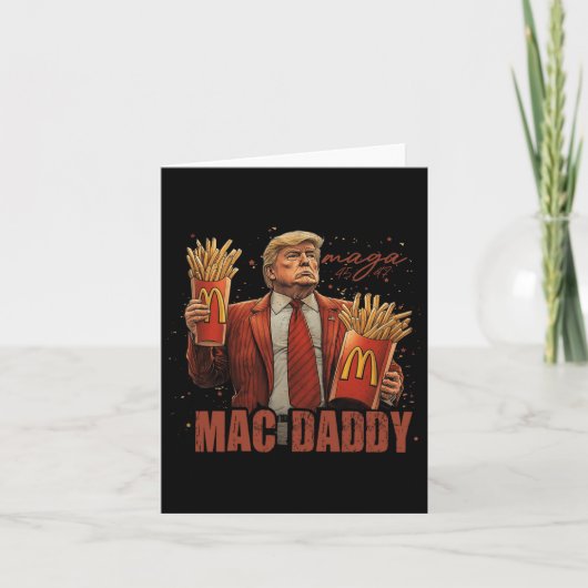 Grappig Trump Mcdon 2024 Fastfood Mac Daddy Hambur Kaart (Voorkant)