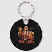 Grappig Trump Mcdon 2024 Fastfood Mac Daddy Hambur Sleutelhanger (Voorkant)