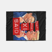 Grappig Trump Meme Grappig Fleece Deken (Voorkant (Horizontaal))