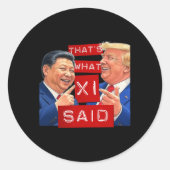 Grappig Trump Meme Grappig Ronde Sticker (Voorkant)