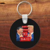 Grappig Trump Meme Grappig Sleutelhanger (Voorkant)