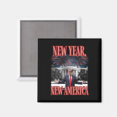 Grappig Trump nieuwjaar Magneet (Voorkant / Achterkant)