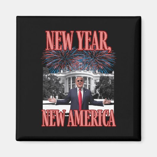 Grappig Trump nieuwjaar Magneet (Voorkant)