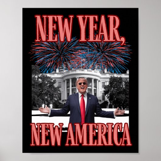 Grappig Trump nieuwjaar Poster (Voorkant)
