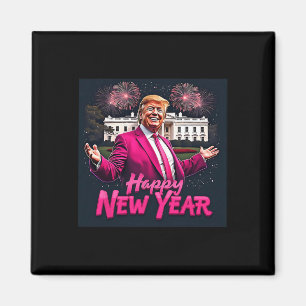 Grappig Trump nieuwjaarsfeest 2025 Trump nieuwjaar Magneet