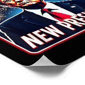 Grappig Trump nieuwjaarsfeest 2025 Trump nieuwjaar Poster (Hoek)