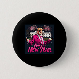 Grappig Trump nieuwjaarsfeest 2025 Trump nieuwjaar Ronde Button 5,7 Cm