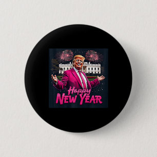Grappig Trump nieuwjaarsfeest 2025 Trump nieuwjaar Ronde Button 5,7 Cm