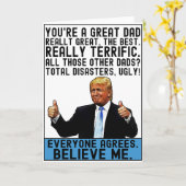 Grappig Trump papa cadeau voor Vaderdag Kaart (Gele Bloem)
