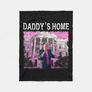 Grappig Trump Pink Daddys Home, Trump 2024 Take Fleece Deken