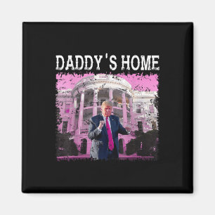 Grappig Trump Pink Daddys Home, Trump 2024 Take Magneet