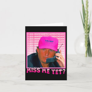 Grappig Trump Pink Miss Me Yet, Trump 2024 Kaart