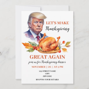Grappig Trump politieke Thanksgiving diner Kaart