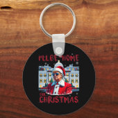 Grappig Trump-President: ik ben weer thuis voor Ch Sleutelhanger (Voorkant)