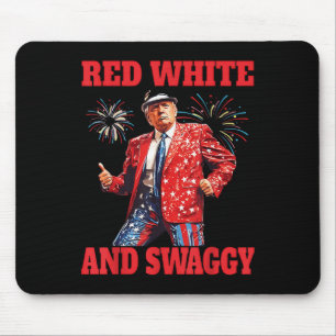 Grappig Trump Red White en Swaggy Trump Dance 4th Muismat