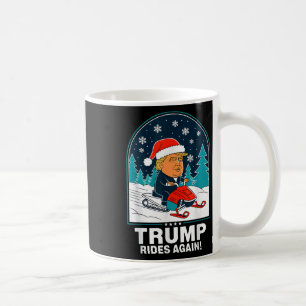 Grappig Trump rijdt weer sneeuwscooter Fun Winter Koffiemok