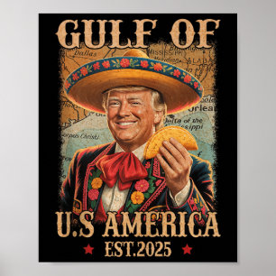 Grappig Trump Shirt Amerika Golf Est 2025 Trump Me Poster