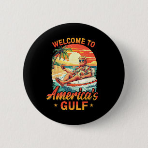 Grappig Trump Shirt Amerika's Golf Est 2025 Trump Ronde Button 5,7 Cm