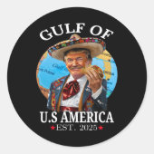 Grappig Trump Shirt Amerika's Golf Est 2025 Trump  Ronde Sticker (Voorkant)