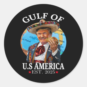 Grappig Trump Shirt Amerika's Golf Est 2025 Trump  Ronde Sticker