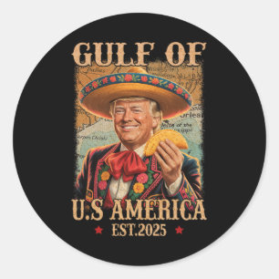 Grappig Trump Shirt Amerika's Golf Est 2025 Trump  Ronde Sticker
