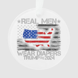 Grappig Trump Shirt Echte Mannen Draag luiers Trum Ornament