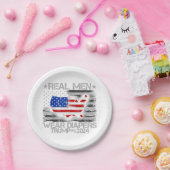 Grappig Trump Shirt Echte Mannen Draag luiers Trum Papieren Bordje (Feest)