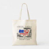 Grappig Trump Shirt Echte Mannen Draag luiers Trum Tote Bag (Achterkant)
