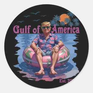 Grappig Trump Shirt Golf van Amerika 2025 Trump Me Ronde Sticker