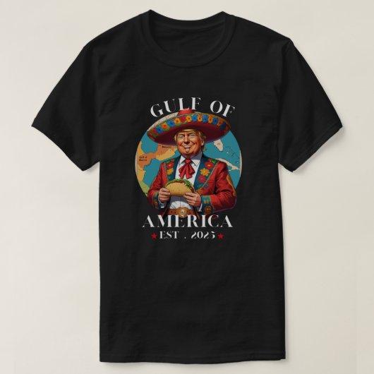 Grappig Trump Shirt Golf van Amerika EST 2025 (Design voorkant)