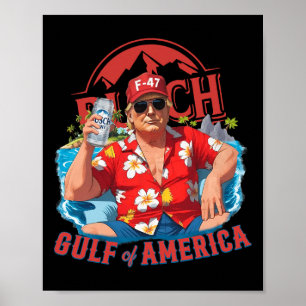 Grappig Trump Shirt Golf van Amerika EST 2025 Drin Poster