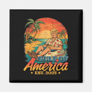 Grappig Trump Shirt Golf van Amerika EST 2025 Magneet