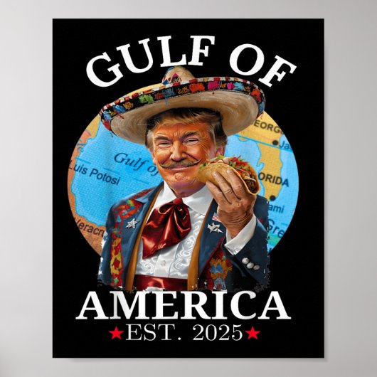 Grappig Trump Shirt Golf van Amerika EST 2025 Poster (Voorkant)