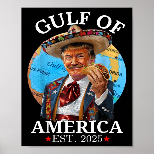 Grappig Trump Shirt Golf van Amerika EST 2025 Poster (Voorkant)