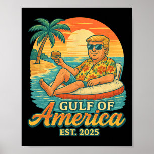 Grappig Trump Shirt Golf van Amerika EST 2025 Poster